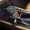 thumbnail image 2 of Renewold Sunflower American Flag Auto Handbrake Cover and Shift Gear Cover 2 PCS Set Car Accessories 4th of July Decor Universal Fit, 2 of 7