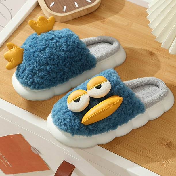 Pantuflas térmicas planas de pato de felpa de invierno, cómodas, divertidas para hombres y mujeres DQrwqpou Tenis De Mujer Tenis De Hombre