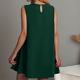 thumbnail image 6 of Women's Summer Casual Dress Round Neck Sleeveless Ruffle Tank A Line Beach Wear Comfortable Flowy Outfit Womens Casual Trendy Midi Dresses, 6 of 7