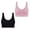 Pack of 2-Multicolor#20, variant on MLCDZ Seamless Sports Bras for Women 2 Pack,Wireless Bras Low Impact Stretchy Sports Bra Sleep Comfortable Yoga Sleep Bras with Removable Pads Pack of 2-Multicolor#01 XXXL