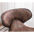 thumbnail image 6 of Roundhill Furniture Masaccio Weathered Brown Upholstery Airlift Adjustable Swivel Barstool with Chrome Base, Set of 2, Fabric, 6 of 10