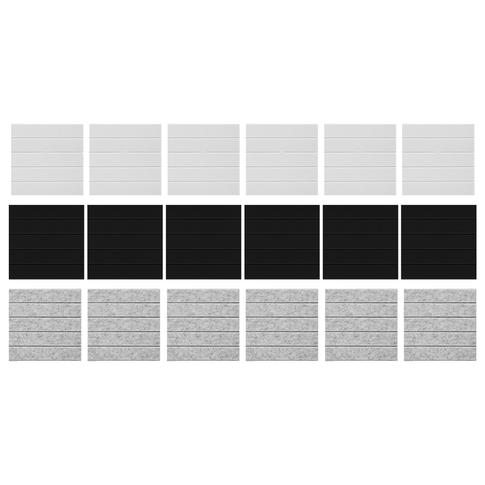 URTERYSER Pack of 12 Soundproof Foam Panels Wall Self Adhesive Acoustic Tiles Polyester Texture Perfect for Studios and Home Wall Silver Gray