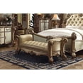 thumbnail image 2 of ACME Vendome Bench in Bone PU and Gold Patina, 2 of 3