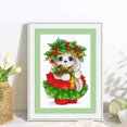 thumbnail image 4 of 11CT punto de cruz parcial conejo estampado DIY Animal impreso pared arte hogar manualidades Likrtyny  decoración de arte, 4 of 8