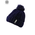 thumbnail image 4 of Luxtrada Womens Winter Hat Warm B Letters Knitted Hat Thick Beanie Cap & Scarf for Winter Knit Ski Beanies Outdoor Sport Hats (Blue), 4 of 6