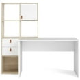 thumbnail image 2 of Winston 1 Door, 2 Drawer, 4 Shelf Desk, White/Oak Structure, 2 of 14