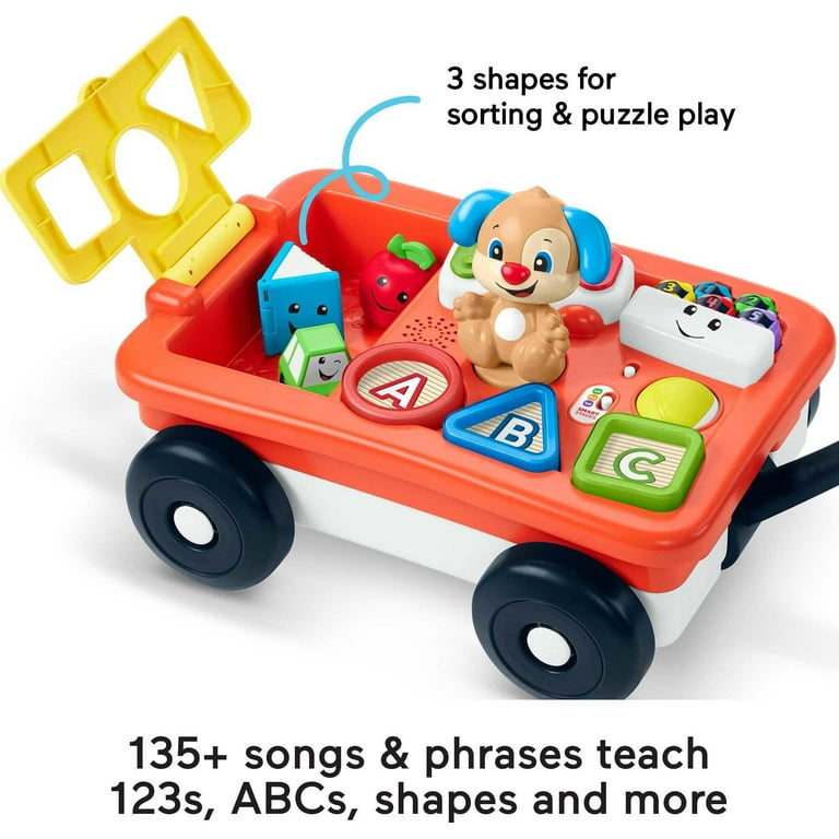 Fisher Price Laugh Learn Pull Play Learning Wagon Baby Toddler Toy with 4 Accessories