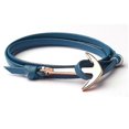 thumbnail image 4 of Pulsera con abalorios de ancla Yashi para hombre de cuero doble modelo 12028 4, 4 of 4