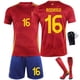 thumbnail image 1 of 2024 Copa de Europa España camiseta de local No. 9 Garvey 20 Pedri 7 Morata 19 Yamal camiseta de fútbolTalla 16+calcetines+protectores, 1 of 1