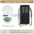 thumbnail image 3 of Universal Ceiling Fan Remote Control Kit, Compatible with Hunter, Harbor Breeze Hampton Bay, 3-Speed Control Fans with Dimmer, Remote Works with Hunter 99122 99123 99600, 3 of 8