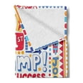 thumbnail image 2 of Cartoon Soft Flannel Fleece Throw Blanket, Success Typography Champ Win Best Superstar Way to Go You Rock Top Achievement, Cozy Plush for Indoor and Outdoor Use, 60" x 80", Multicolor, by Ambesonne, 2 of 5
