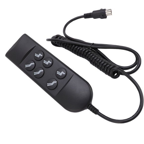 Lift Chair Controller, 6 Keys 5 Pin Connector 3.6ft Spring Wire Power Lift Sofa Chair Controller for 2 Motor Electric Recliner