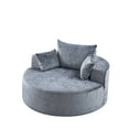 thumbnail image 6 of 55''l Chenille Sponge Chair For Bedroom, No Assembly, Fluffy Modern Sleeper, Projection Room Living Pillow, Grey Foam Assembly Needed, Lounge,, 6 of 6