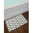 thumbnail image 2 of Cats Bath Mat, Funny House Kitty Playing Around Meow Whiskers Pets Pattern Illustration, Plush Bathroom Decor Mat with Non Slip Backing, 29.5" X 17.5", Dark Brown and White, by Ambesonne, 2 of 2