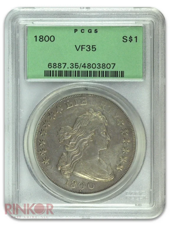 1800 $1 Draped Bust Dollar PCGS VF-35