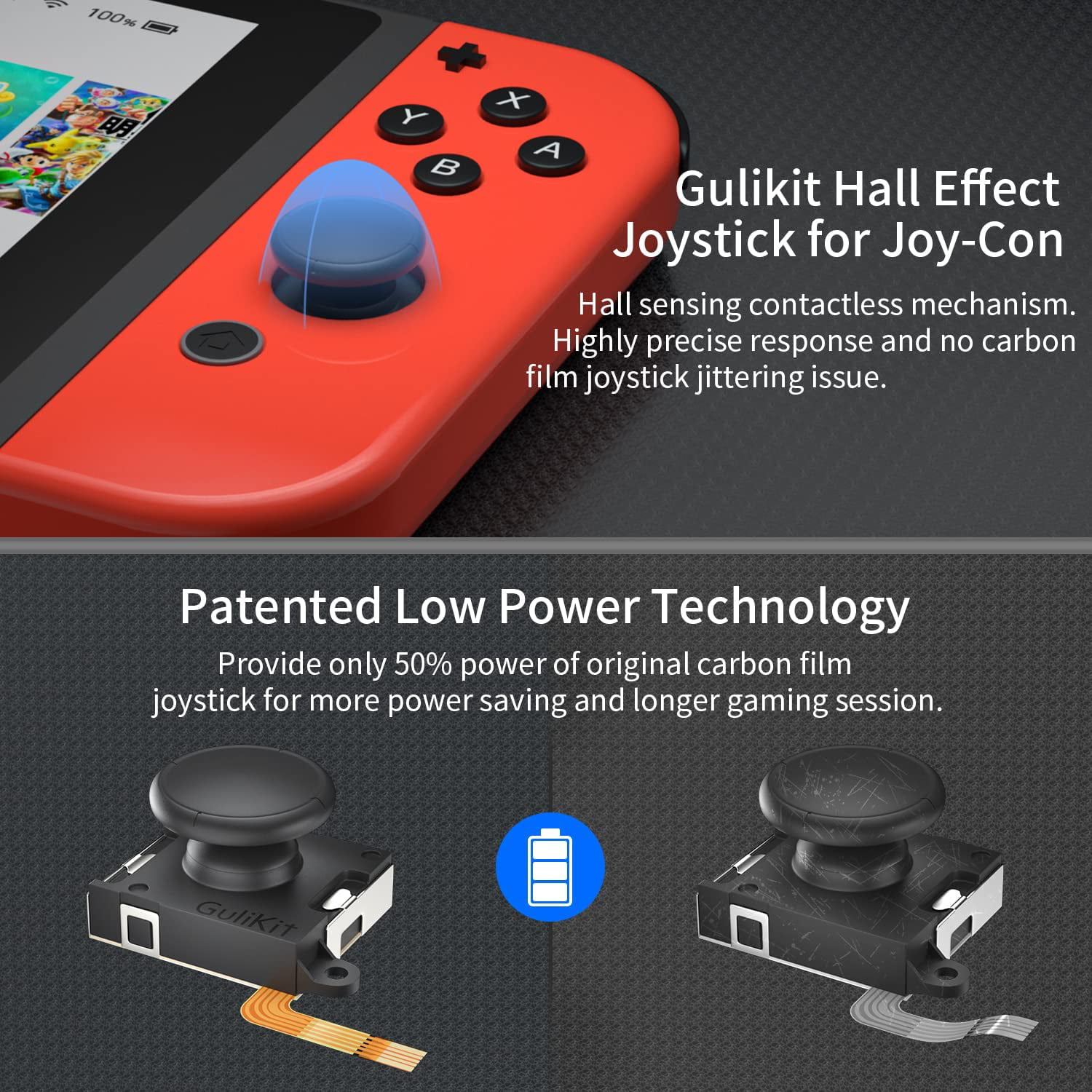 Nintendo Switch Joy-Con/Switch Lite - Gulikit Hall Effect Joystick