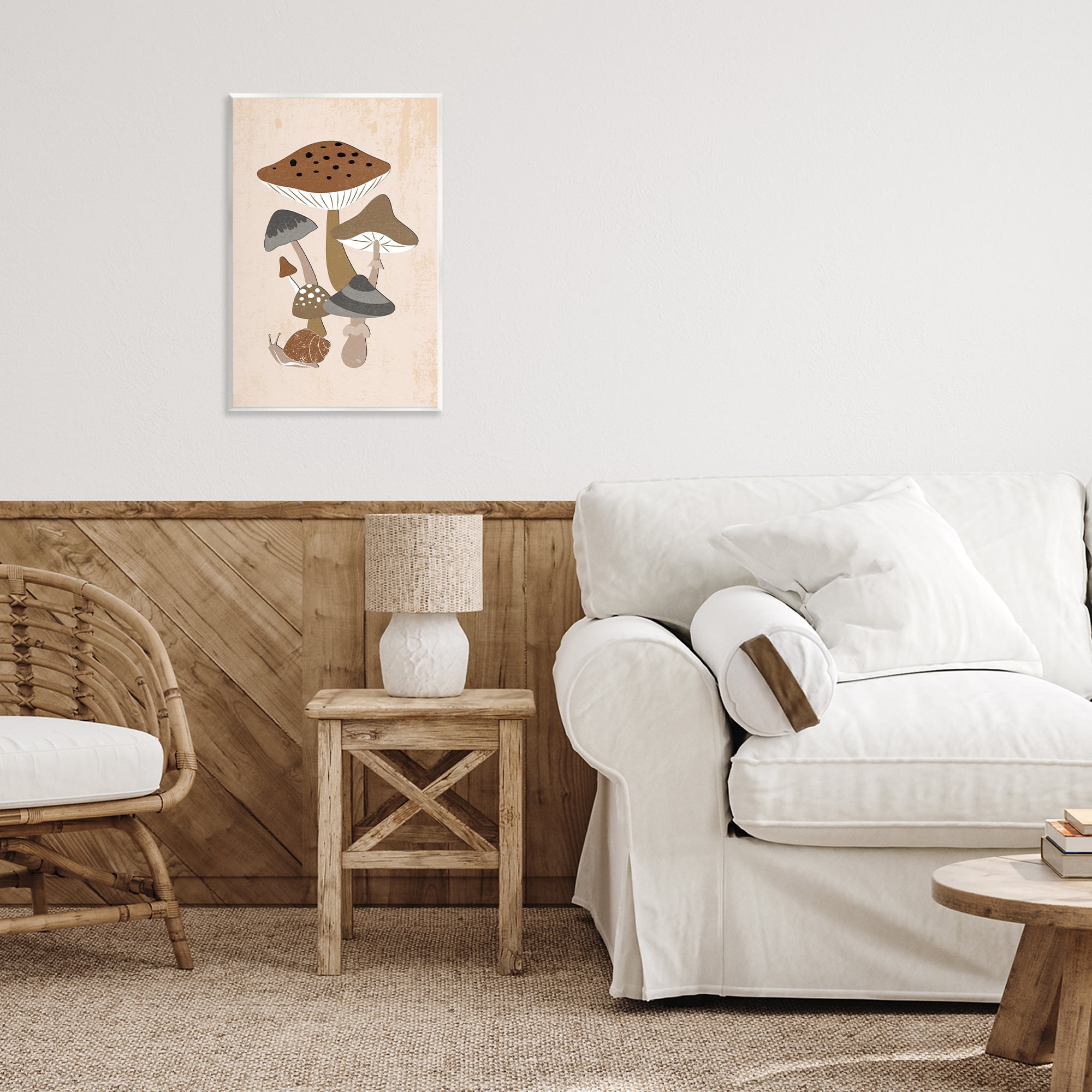 Stupell Industries Earthy Fungi Mushrooms & Snail Wall Plaque Art, design by Martina Pavlova