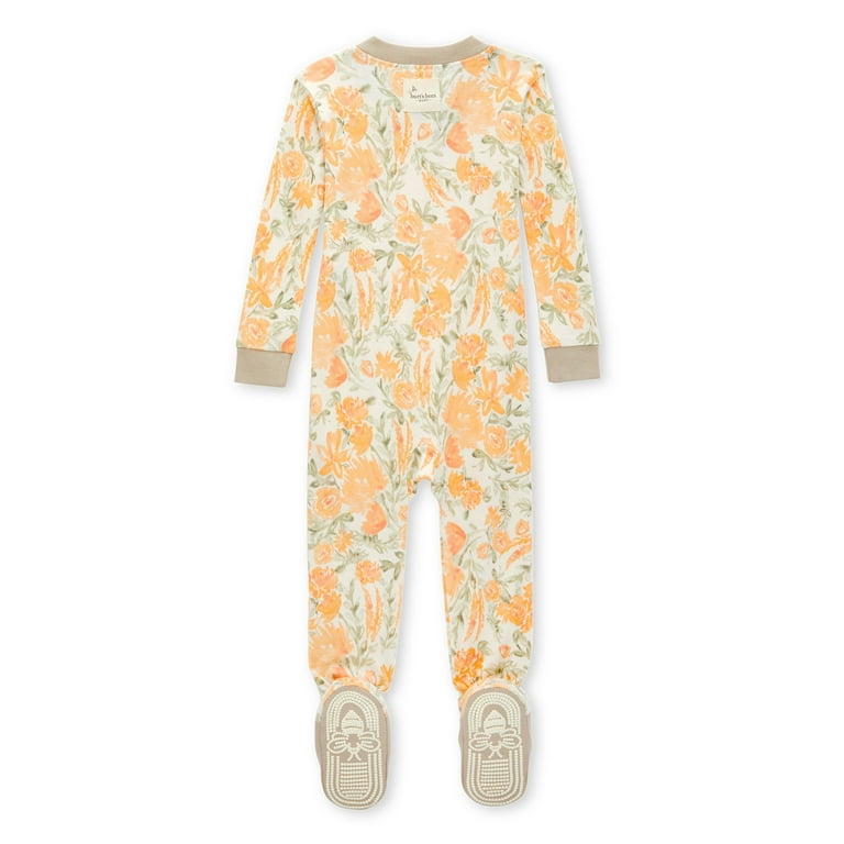 YELLOW PATTERNED TWO-PIECE PAJAMAS IN COTTON, NEWBORN YELLOW PATTERNED TWO-PIECE PAJAMAS IN COTTON, NEWBORN