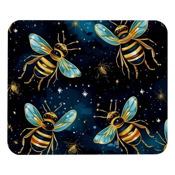 Starry Bee Mouse Pad for Laptop Wireless Mouse Home Office Travel, Portable & Washable