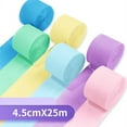 thumbnail image 2 of 2PCS Crepe Paper Streamers – Wrinkled Paper Roll for Wedding, Birthday Party Decorations, Colorful Tissue Garland & Background Setup (yellow), 2 of 36