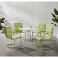 thumbnail image 5 of Crosley Furniture Azalea 5Pc Round Retro Outdoor Dining Set in Key Lime/White, 5 of 10