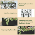 thumbnail image 4 of Oubayajia Metal Planter Box with Trellis Set of 2 Privacy Screen, Raised Garden Bed with Drainage Holes for Climbing Plants,Vegetables, 62 Inch Tall(Black), 4 of 8