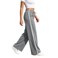 thumbnail image 4 of Diufon Sweatpants for Women Baggy Drawstring Elastic High Waist Pants Wide Leg Loose Jogger Pants with Pockets, 4 of 8