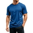 thumbnail image 6 of AHMOMEI Quick Dry Mens Workout Shirts Crew Neck Short Sleeve Mens Shirts Moisture Wicking Tshirts Shirts for Men Blue S, 6 of 7