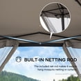 thumbnail image 5 of Sunjoy 11x11 ft. Pop Up Gazebo, 2-Tone Portable Canopy/Tent, Outdoor Hexagon Steel Frame Soft Top Gazebo, Mesh Sidewalls and Carry Bagcluded, Gray & Black, 5 of 9