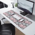 thumbnail image 2 of Elevate Your Workspace with Vintage Groovy Flowers Desk Mat: Extended Gaming Mouse Pad Perfect for Office Work & Gaming, Non-Slip Rubber Base Mousepad with Stitched Edges - 31.5x11.8 inches, 2 of 7