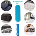 thumbnail image 2 of Cepillo para el pelo de mascotas mejorado, base autolimpiante, herramienta eficiente para eliminar pelusas de animales de doble cara, perfecta para ropa, muebles, sofás, alfombras, azul, 2 of 5
