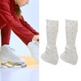 thumbnail image 6 of GARENDE Figure Skating Leg Warmers Decoration with Rhinestone for Dance Workout White, 6 of 9