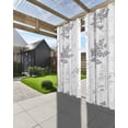 thumbnail image 3 of nqOlkjepod Outdoor Curtains for Patio Waterproof, Grey Forest Striped Outdoor Privacy Panels Grommet, Gray Ombre Tree Branches Blackout Outside Curtains for Porch/Cabana/Pergola 54"x84", 2 Panels, 3 of 8