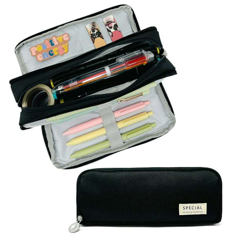 Wrapables Large Capacity Pencil Case, Expandable Pencil Pouch for