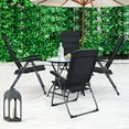 thumbnail image 4 of Gymax 4PCS Patio Folding Chairs Back Adjustable Reclining Padded Garden Furniture, 4 of 10