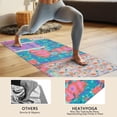 thumbnail image 4 of Bohemian Pioneer Flower Patchwork Hot Yoga Mat Towel Non Slip for Hot Yoga - Quick-Drying Yoga Mat Cover with 4 Corner Pockets with Travel Bag - Hot Yoga Towel Non Slip 70"x26", 4 of 6
