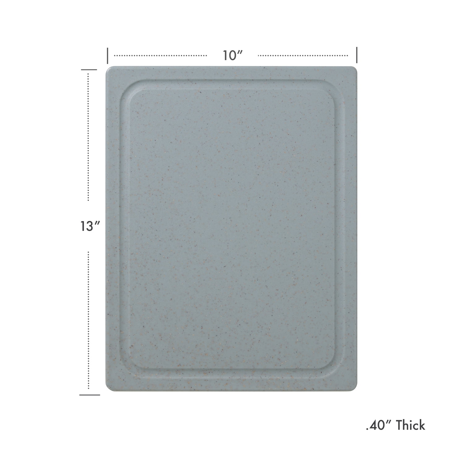 Dexas 10 x 13 PolyFlax Cutting Board with Juice Well in Smoke Blue with Flax