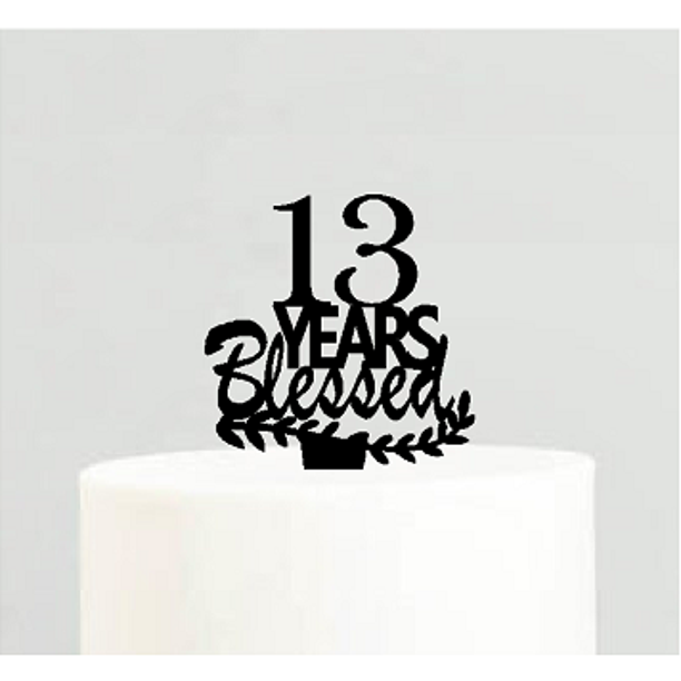 13th Birthday / Anniversary Blessed Years Cake Decoration