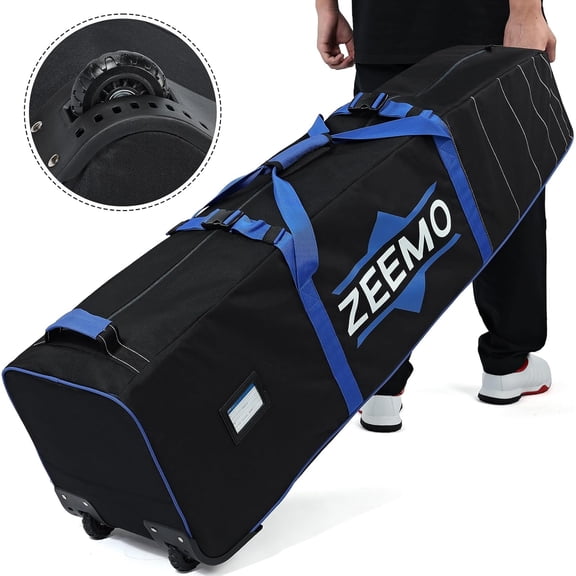 Golf Travel Bag Mid-Open Protective Wheeled Case Waterproof Soft-Sided Cover Heavy Duty Oxford for Clubs Stand Cart