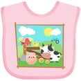 thumbnail image 3 of Inktastic Farm Animals with Cow, Chick and Pig Boys or Girls Baby Bib, 3 of 4