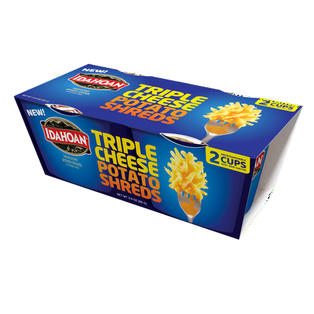Idahoan Triple Cheese Potato Shreds, 1.7 oz, 2 Pack Cups