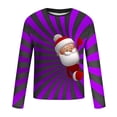 thumbnail image 4 of Blusas y camisas de manga larga con cuello redondo para hombre, estilo casual, cuello redondo, manga larga, camiseta estampada de Halloween, blusa de poliéster para hombre., 4 of 5
