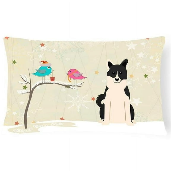 Carolines Treasures BB2501PW1216 Christmas Presents between Friends Russo-European Laika Spitz Canvas Fabric Decorative