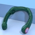 thumbnail image 4 of Ventilador de cuello colgante sin aspas Cómodos ventiladores de cuello de 4000 mAh para exteriores (verde), 4 of 6