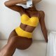 thumbnail image 1 of Trajes de baño para mujer, Trajes de baño para mujer, Bikini, Traje de baño con tirantes, Cadena, Color sólido, Separado, Cintura alta, Traje de baño que cubre el vientre, Traje de baño para mujer, 1 of 4