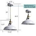thumbnail image 6 of Claxy 11" White Barn Pendant Light for Kitchen Island Bedroom Entryway, 6 of 6