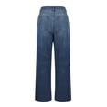 thumbnail image 4 of Byworldtasic Womens Jeans Women's Baggy Denim Pants Casual Wide Leg Boyfriend Jeans Vintage Straight Leg Jeans Y2K Streetwear Dark Blue, 4 of 5