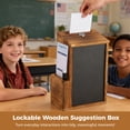 Lockable Wooden Suggestion Box, Wall-Mounted Ballot & Donation Box with ...