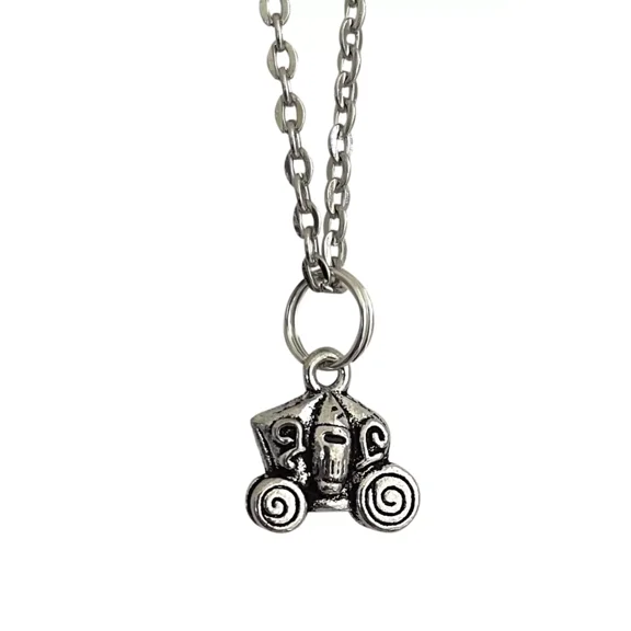 Cinderella Pumpkin Carriage Charm Pendant Necklace Fantasy Aladdin