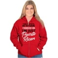 thumbnail image 4 of Puerto Rican PR Pride Se Levanta Unisex Fleece Graphic Zip Up Hoodie Brisco Brands 3X, 4 of 5